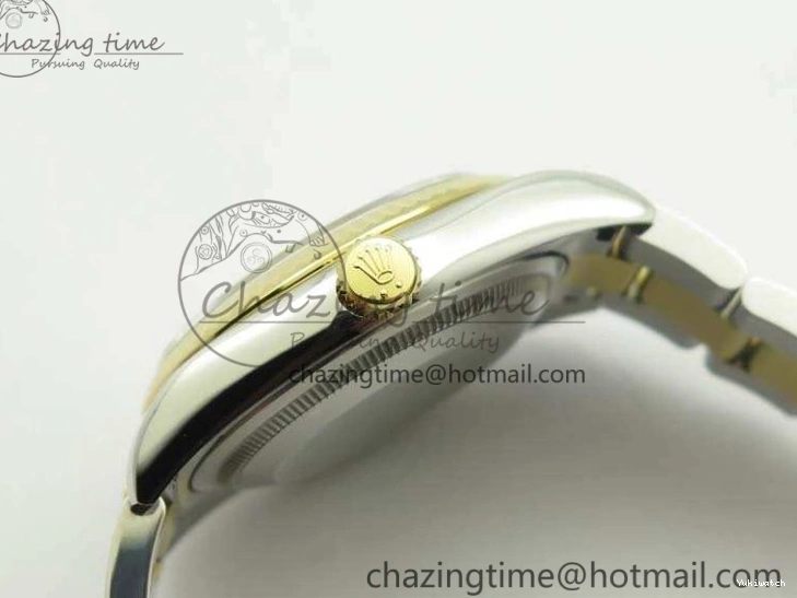 116234 36mm Oyster DJF YG Datejust Edition 1:1 Bracelet V2 Dial On SA3135 Fluted SS White Best Com 1129